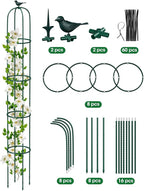 2PCS Garden Trellis for Climbing Plants, 6.2FT Rustproof Metal Pipe - Image 7