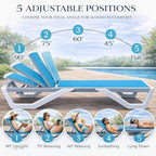 Kozyard Outdoor Chaise Lounge Chair, Full Flat Adjustable Patio Lounger - Image 6