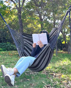 Halalona Hammock Chair Hanging Hammock Chair Rope Swing 2 Cushions - Image 3