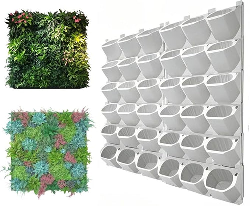 36 Pockets Living Wall Planter Indoor, Self Watering Wall Hanging Planters - Image 2