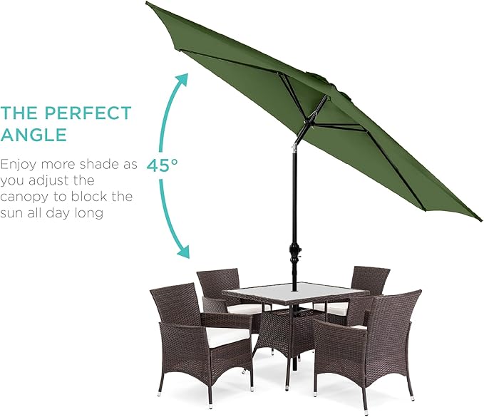 Best Choice Products 10ft Outdoor Table Compatible Steel Polyester Market Patio - Image 2