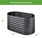 Best Choice Products 4x2x2ft Outdoor Metal Raised Garden Bed, Oval Deep Root - Image 7