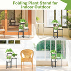 iDavosic.ly 3 Tier Folding Plant Stand Indoor Outdoor - Image 6