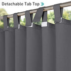NICETOWN Outdoor Curtain for Patio Waterproof 95 inch Length, Sticky Tab Top - Image 6