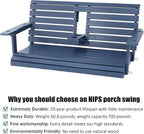 Poly Lumber 2-Seat Porch Swing, HIPS 4.5-Feet Bench Swing - Image 3