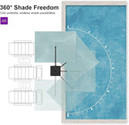 PURPLE LEAF 10' X 13' Rectangle Cantilever Umbrella - Image 5