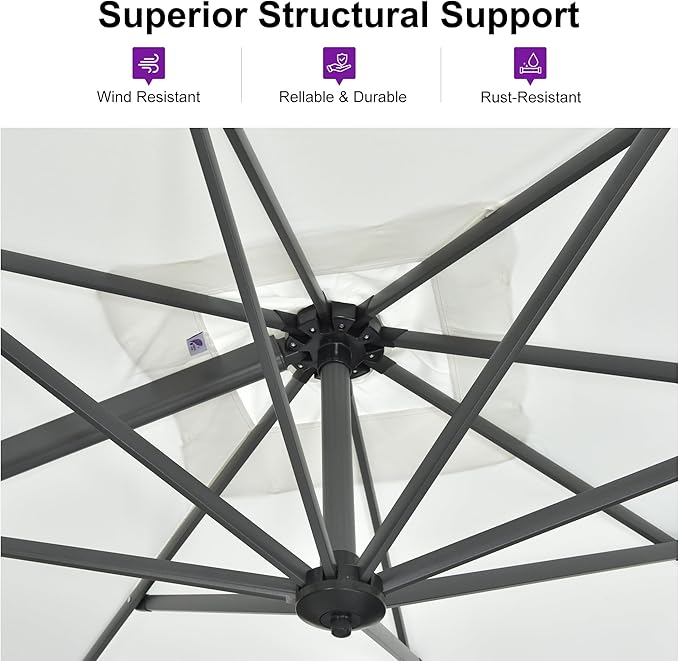 PURPLE LEAF 9'×9' Patio Umbrella - Image 4