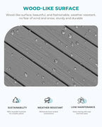SERWALL Outdoor Coffee Table, HDPE Patio Coffee Table - Image 7