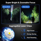 Rechargeable Flashlight High Lumens 900, Super Bright LED Handheld Flashlights - Image 2