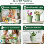 4 inch Self Watering Pots for Indoor Plants, 5 Pack Small Flower Plant Pots - Image 6