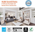 HALO HLB Recessed Lighting 6 Inch LED Thin Canless, Dimmable w/Selectable Color - Image 7