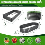 A ANLEOLIFE 6-Pack 4X4 & 6X3 & 6X2 Deep Root Galvanized Raised Garden Beds - Image 2
