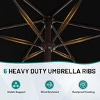AreShark 7.5FT Patio Umbrella Table Market Umbrella - Image 6