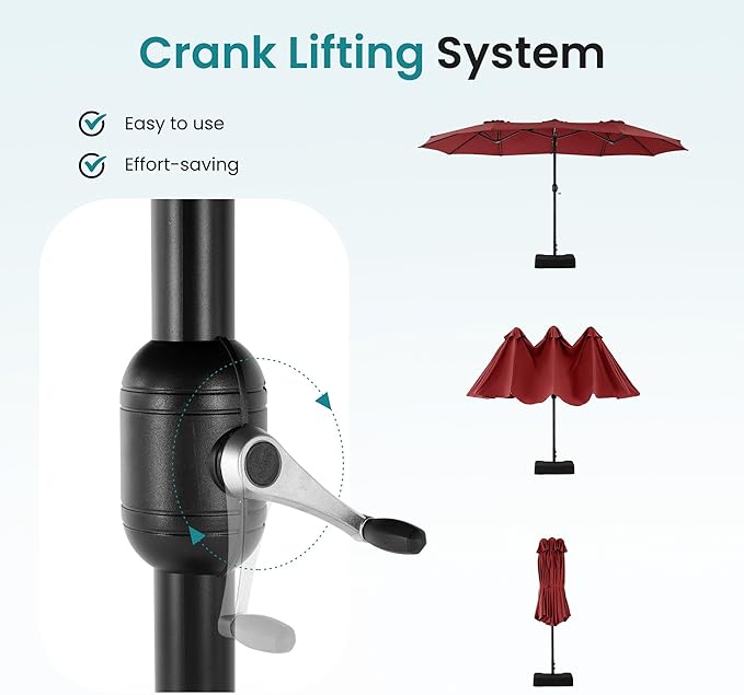 DUMOS 15FT Large Patio Umbrella - Image 4