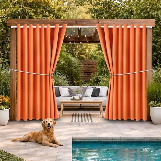 Waterproof Outdoor Curtain W105 x L108 by DivaenCamino