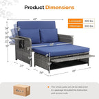 VINGLI Patio Daybed, Wicker Outdoor Daybed - Image 3