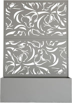 Oakland Living 6 ft. X 4 ft. Grey Freestanding Metal Privacy Screen Room Divider - Image 3