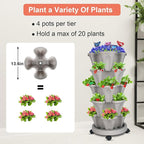 GameXcel Vertical Planter, 5 Tier Stackable Strawberry Planter - Image 3