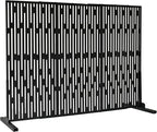 Oakland Living 6 ft. X 4 ft. Black Freestanding Metal Privacy Screen Room - Image 4