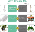 4 Pack 8 Inch Self Watering Hanging Planters - Image 5