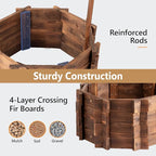 VINGLI Wooden Wishing Well Outdoor Planters, Well Covers - Image 3