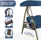 3-Seat Outdoor Porch Swing - Image 3