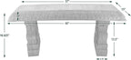 Arcadia Garden Products Outdoor Fiberclay Garden Bench - Image 3