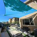 SUNLAX Sun Shade Sail 17' x 24' x 29.4' Turquoise Blue Rectangle Canopy Sail by SUNLAX