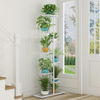 LINZINAR Plant Stand Metal Indoor Outdoor 8 Tier 9 Potted Multiple Flower Pot - Image 5