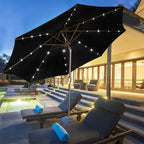 Blissun 9 ft Solar Umbrella, 32 LED Lighted Patio Umbrella, Table Market - Image 6