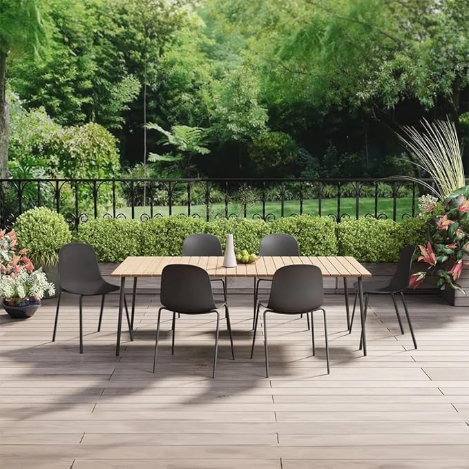 2xhome Modern Stackable Armless Dining Chair | Plastic Shell Seat - Image 7