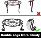 Black Plant Stand for Flower Pot Heavy Duty Potted Holder Indoor Outdoor Metal - Image 5