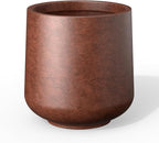 Kante 15.3" Dia Round Concrete Planter, Outdoor Indoor Large Plant Pots by Kante