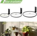 6 Pack 4 Inch Wall Flower Pot Holder Ring Plant Hanger, Metal Planter Hooks - Image 3