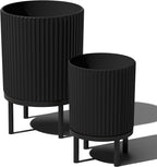 Veradek Demi Series Round Planter w/Stand by VeradekOutdoor