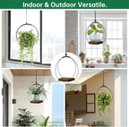 2 Pack Hanging Planter for Indoor Plants, Modern Boho Macrame Hanger, Wall - Image 3