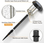 XMCOSY+ Solar Pathway Lights Outdoor, 20 LM LED Solar Garden Lights Seeded Glass - Image 8