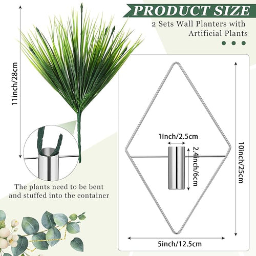 2 Pieces Wall Decor Hanging Planters - Image 2