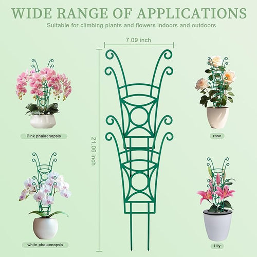4 Pack Stackable Plant Trellis for Climbing Plants, Indoor/Outdoor Garden - Image 2