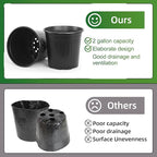 50 Pcs 2 Gallon Nursery Pots, Thickened Soft Plastic Plant Pots - Image 3