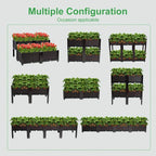 VINGLI Square Raised Garden Bed, Self-Watering Plastic Planter - Image 2