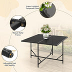Tangkula 9 Pieces Outdoor Dining Furniture Set, Space-Saving Wicker Rattan - Image 4