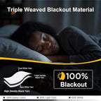 NICETOWN 100% Blackout Curtains 84 inches Long - Image 4