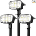 Solar Lights Outdoor Waterproof IP65, 63 LED 3 Lighting Modes Solar Powered by AUDERWIN