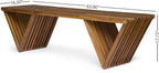Christopher Knight Home Esme Outdoor Acacia Wood Bench, Teak Finish - Image 3