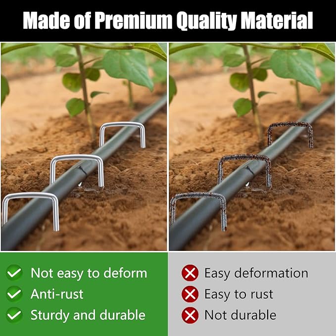 FEED GARDEN 4 Inch Hot-dip Galvanized Landscape Staples, 11 Gauge Anti-Rust - Image 5