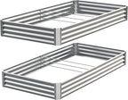 Galvanized Raised Garden Bed, Outdoor Planter Box Metal Patio Kit Planting Bed - Image 7