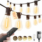 luckystyle 100FT LED Outdoor String Lights by luckystyle