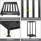 Plant Stand Indoor Outdoor Heavy Duty Wrought Iron Pedestal Stands Metal Plant - Image 4