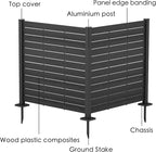 Kozyard 50" W x 48" H Outdoor Privacy Screens Aluminum Post, Air Conditioner - Image 6
